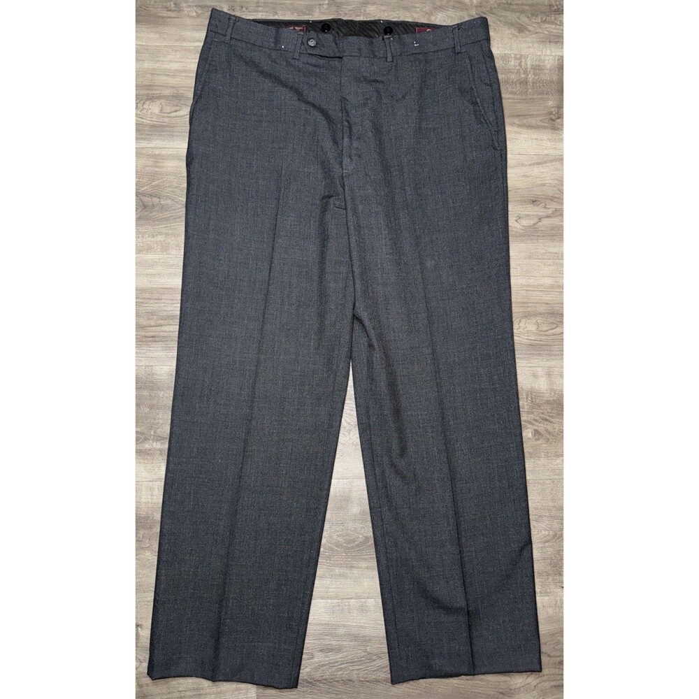 Vintage C&R Clothiers 100% Worsted Wool Dress Pants 40 Dark Gray Made in USA